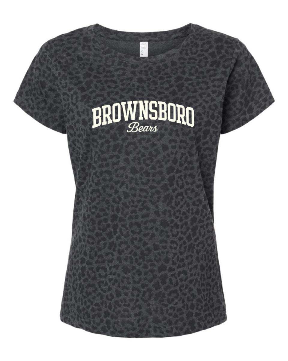 Youth Brownsboro Bears Leopard Tee