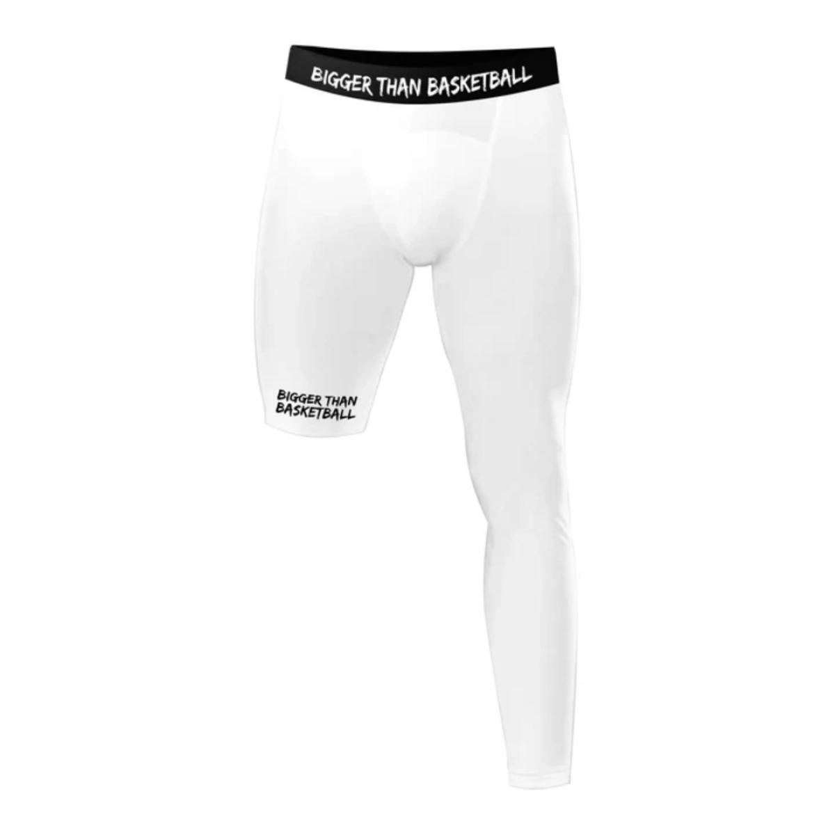Single-Leg Compression Tights - Left - White