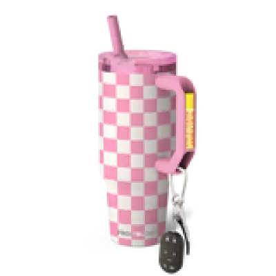Thicc Buddy 40oz | Pink Checkered