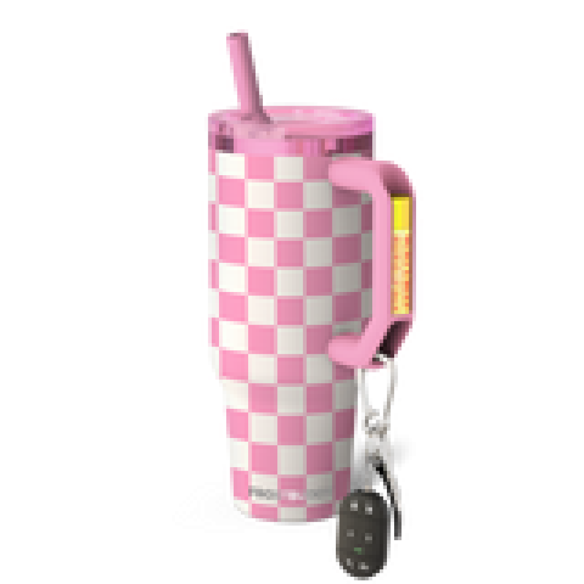 Thicc Buddy 40oz | Pink Checkered