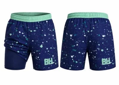 Purple Splatter Performance Swim Shorts