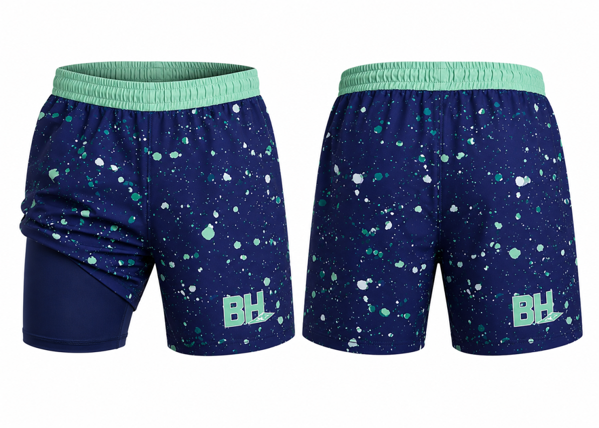 Purple Splatter Performance Swim Shorts