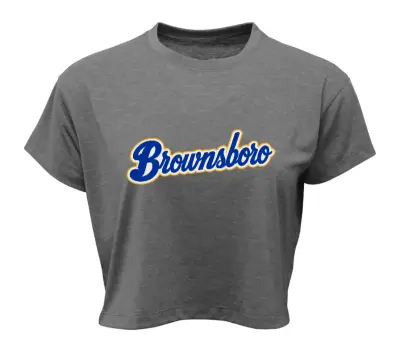 Brownsboro Script Women's Crop Tee