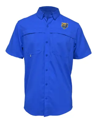 Men's Sam Hardin Bear Blue Fishing Shirt